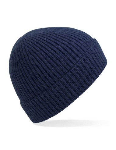 BEE-B380-Engineered Knit Ribbed Beanie